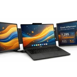 Keyto TR14B 14" Portable Dual Screen Laptop Monitor Extender – Triple Screen Workstation - NEW